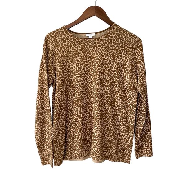 J. JILL Leopard Print Long Sleeve Lightweight Long sleeve Women's Size XS Casual - Picture 2 of 10